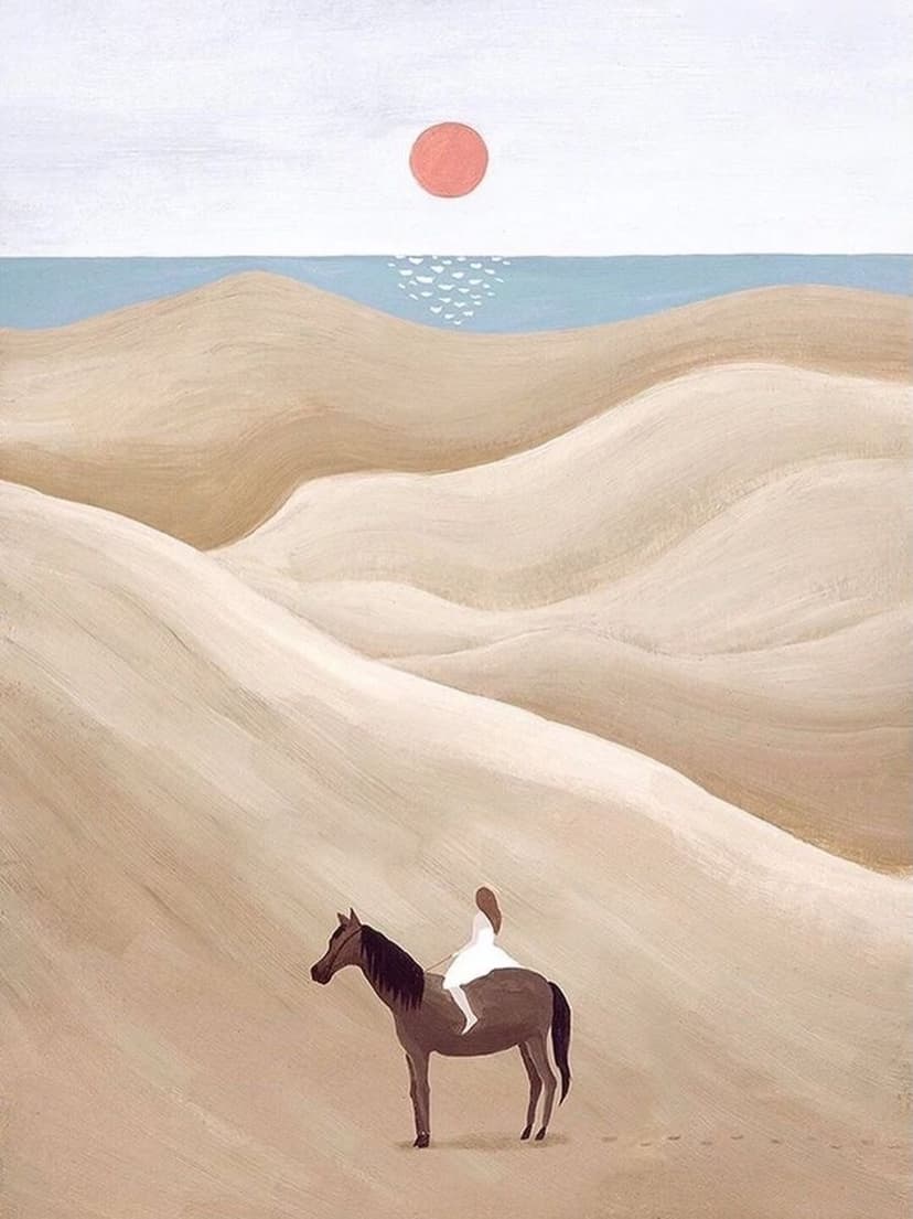 May be art of horse, pony and text.